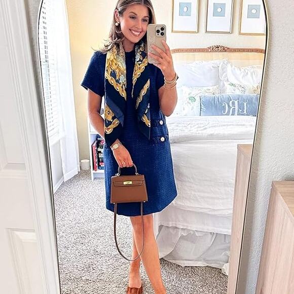 NWT SeeLuNa Women Mini Skirt Causal Dress - Navy, XL - Picture 4 of 5